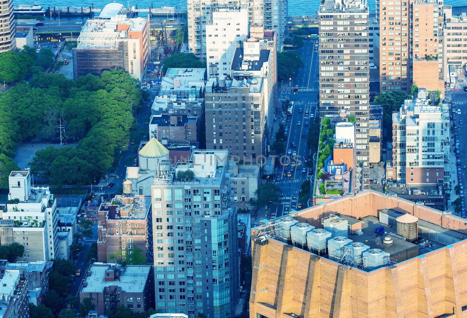 Aerial view of Midtown Manhattan - New York City by jovannig
