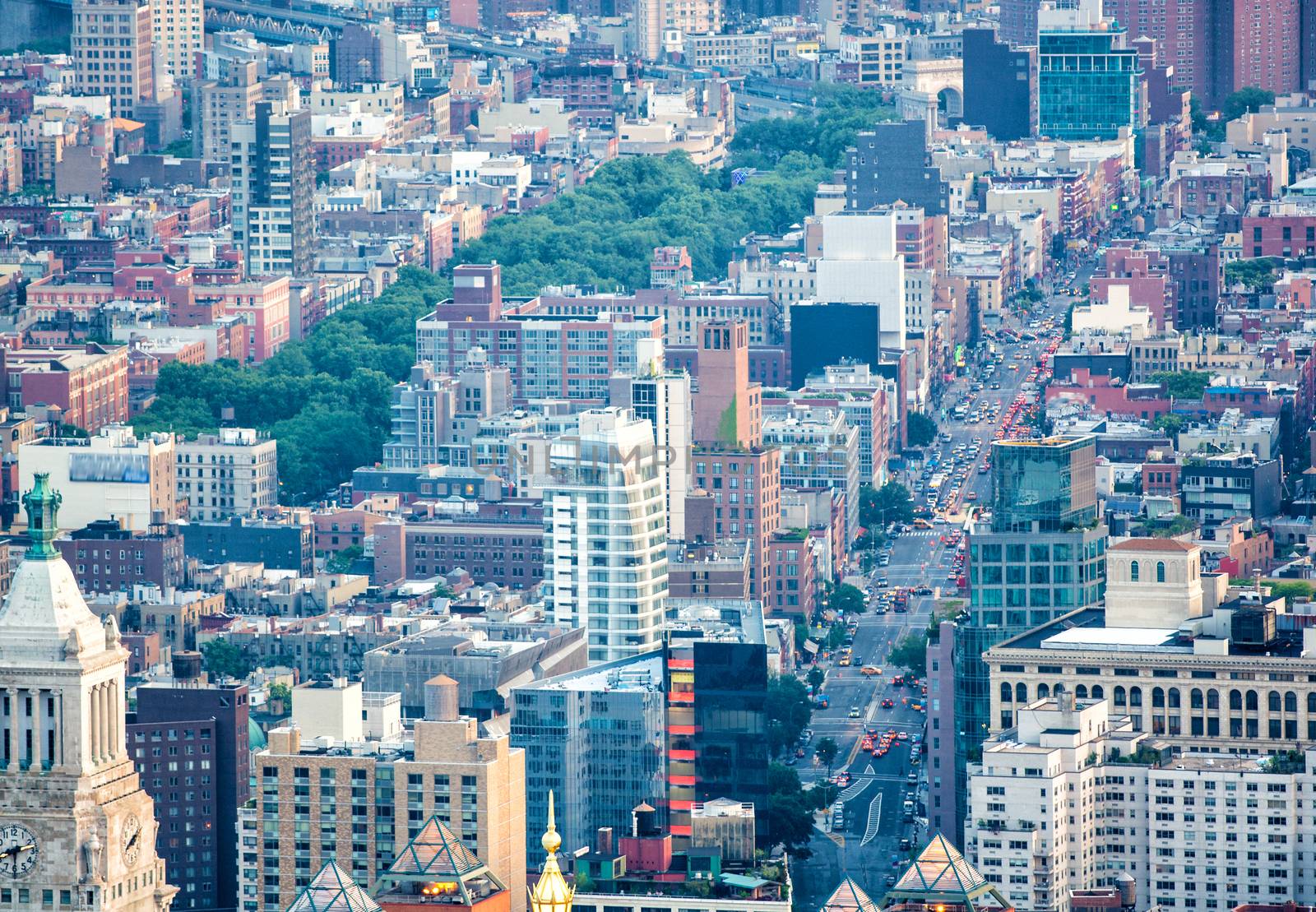 Aerial view of Midtown Manhattan - New York City.
