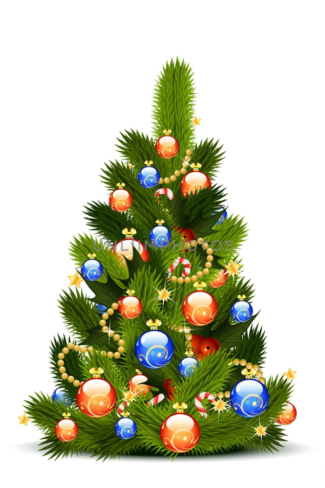 Christmas Tree with decoration by WaD