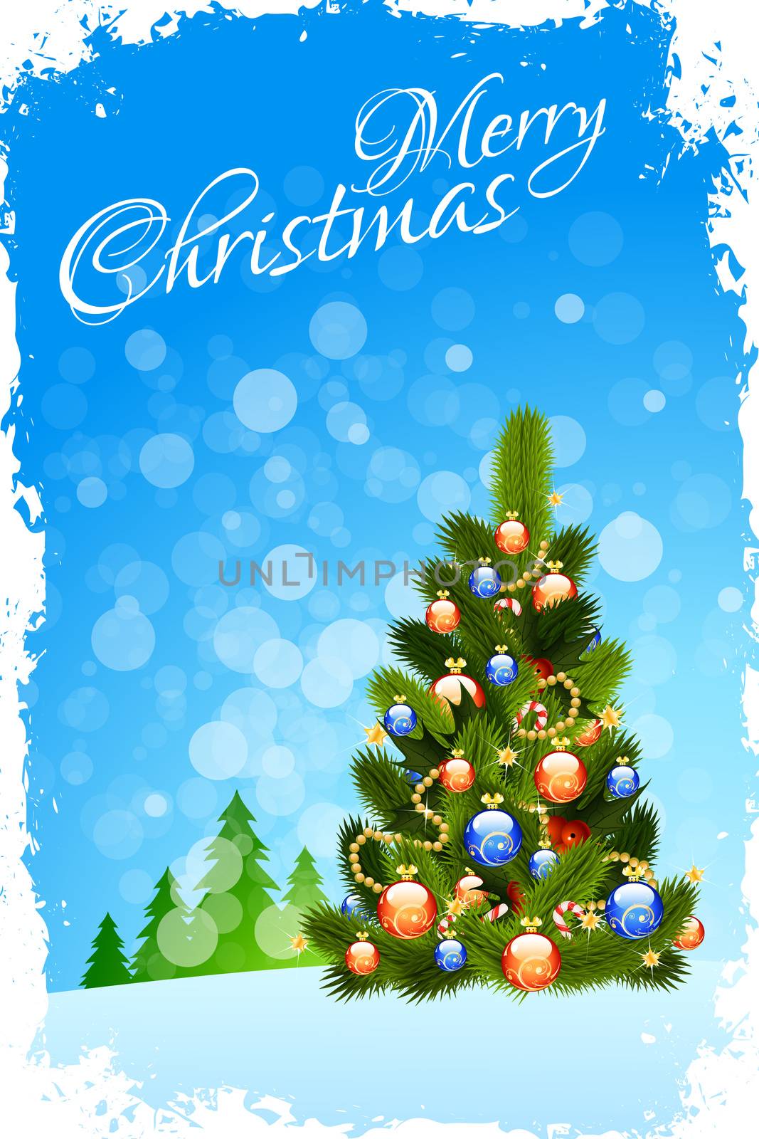 Merry Christmas Greeting Card by WaD