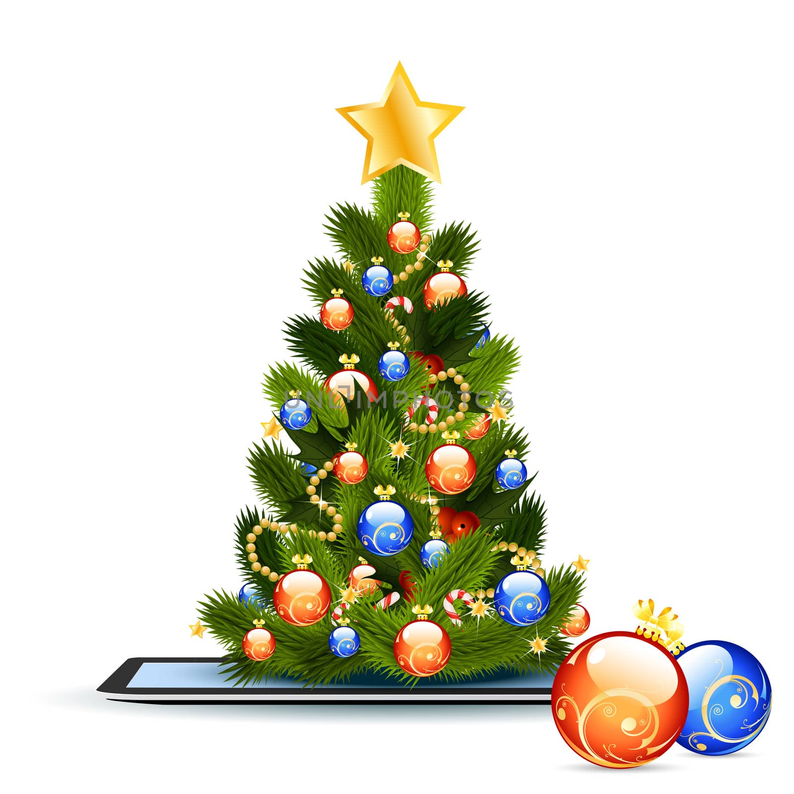 Christmas Tree on Tablet PC by WaD