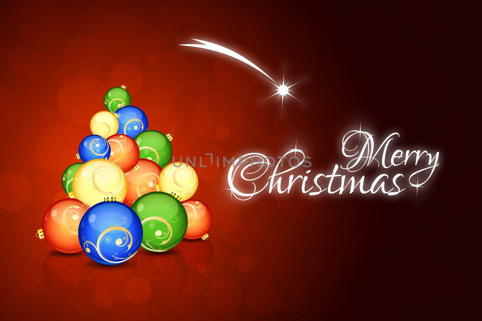 Christmas Card with abstract Christmas Tree