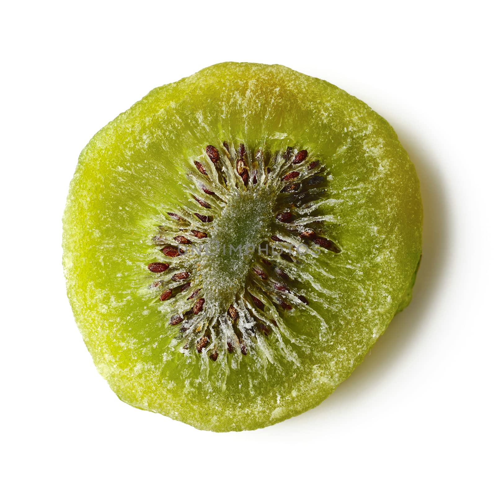 Dried kiwi isolated on white