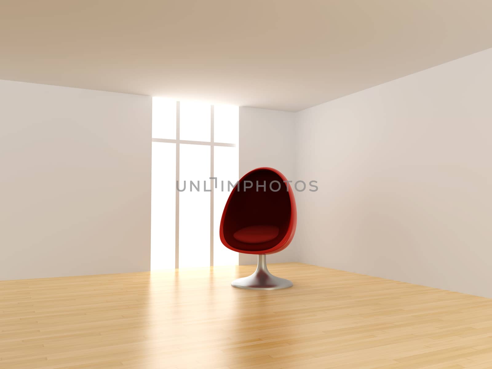 Eggchair in a room	 by Spectral