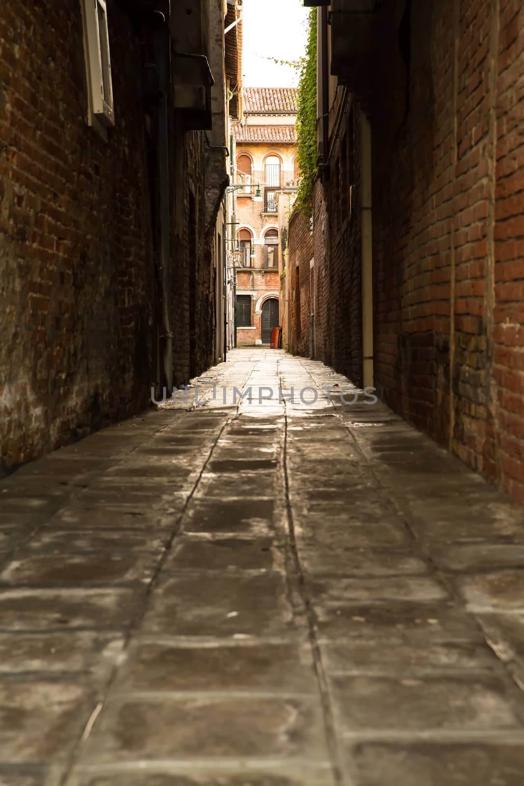 A sidestreet in Venice, Italy, Europe.