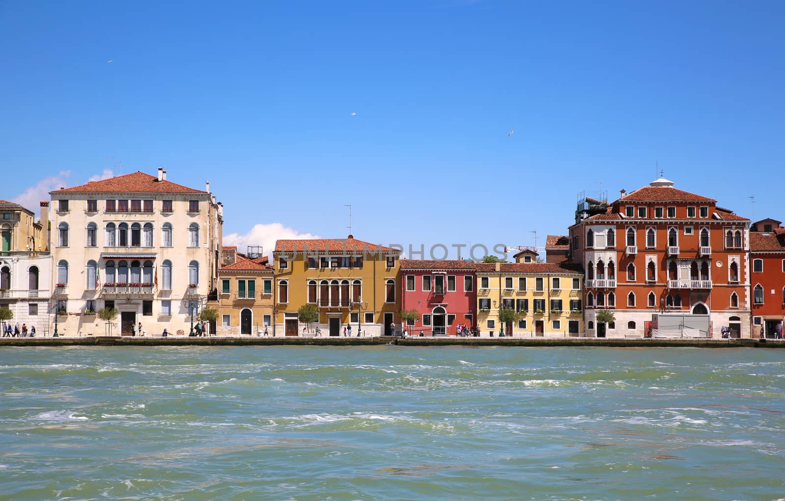 View on venice from the entry of the great channel.