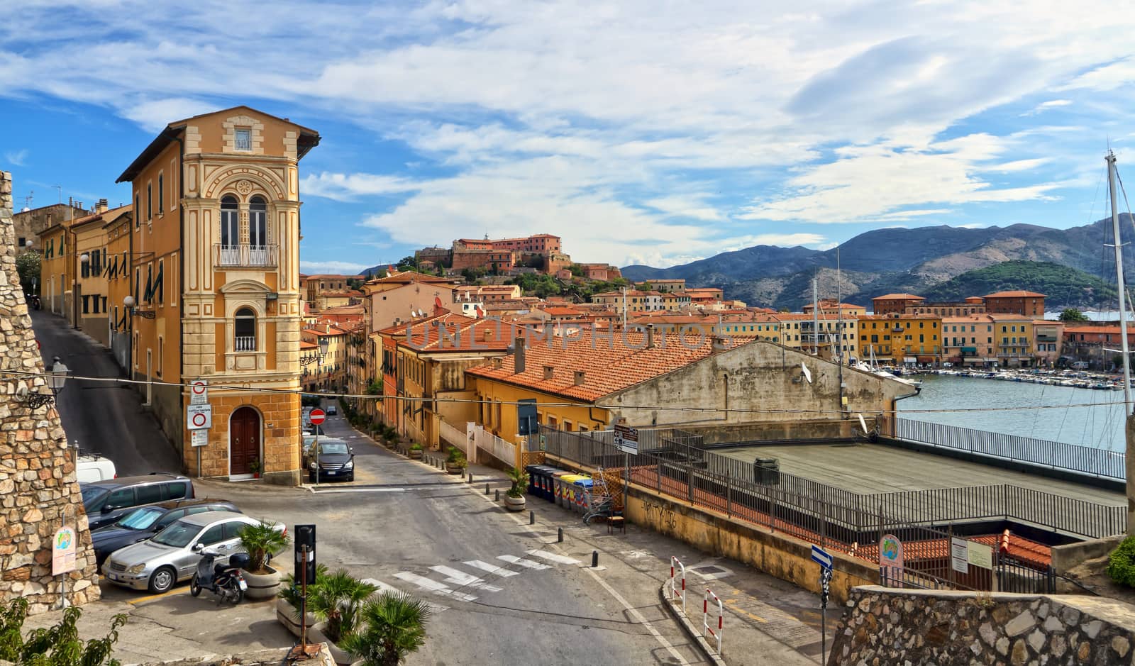 urbam view in Portoferrai, Elba island, Tuscany, Italy