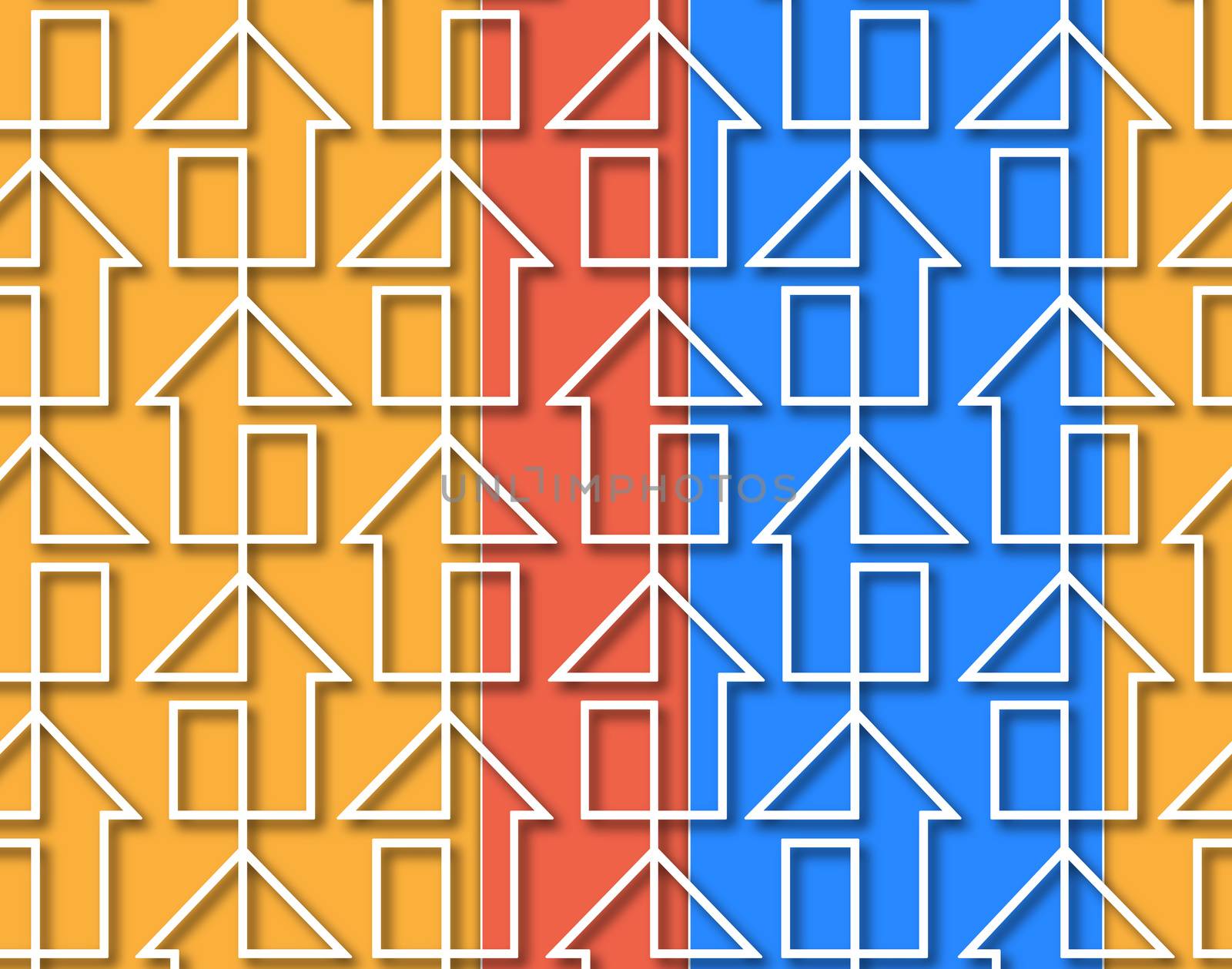 abstract pattern line of houses on fullcolor background