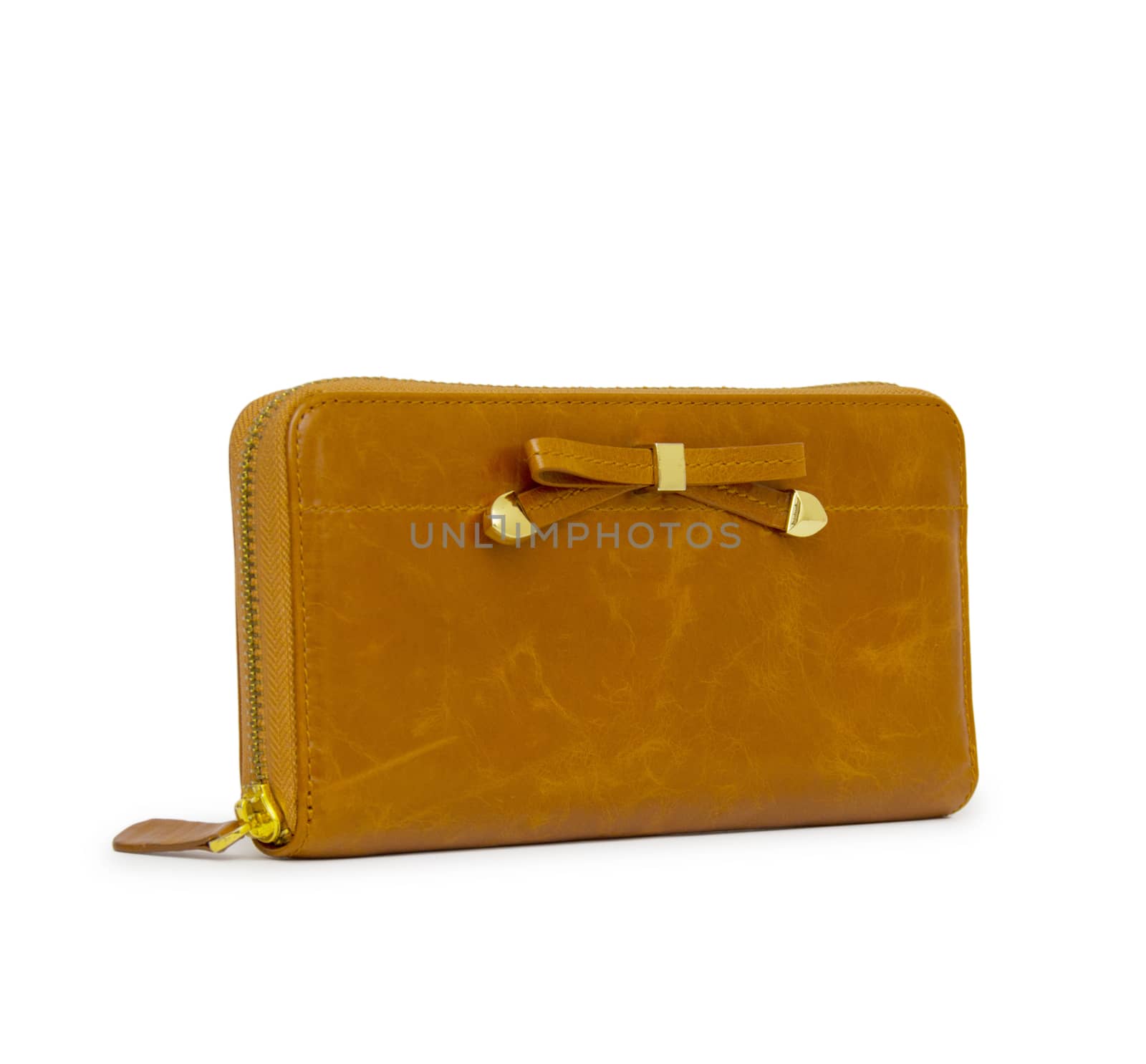 Woman purse (wallet) isolated on the white background