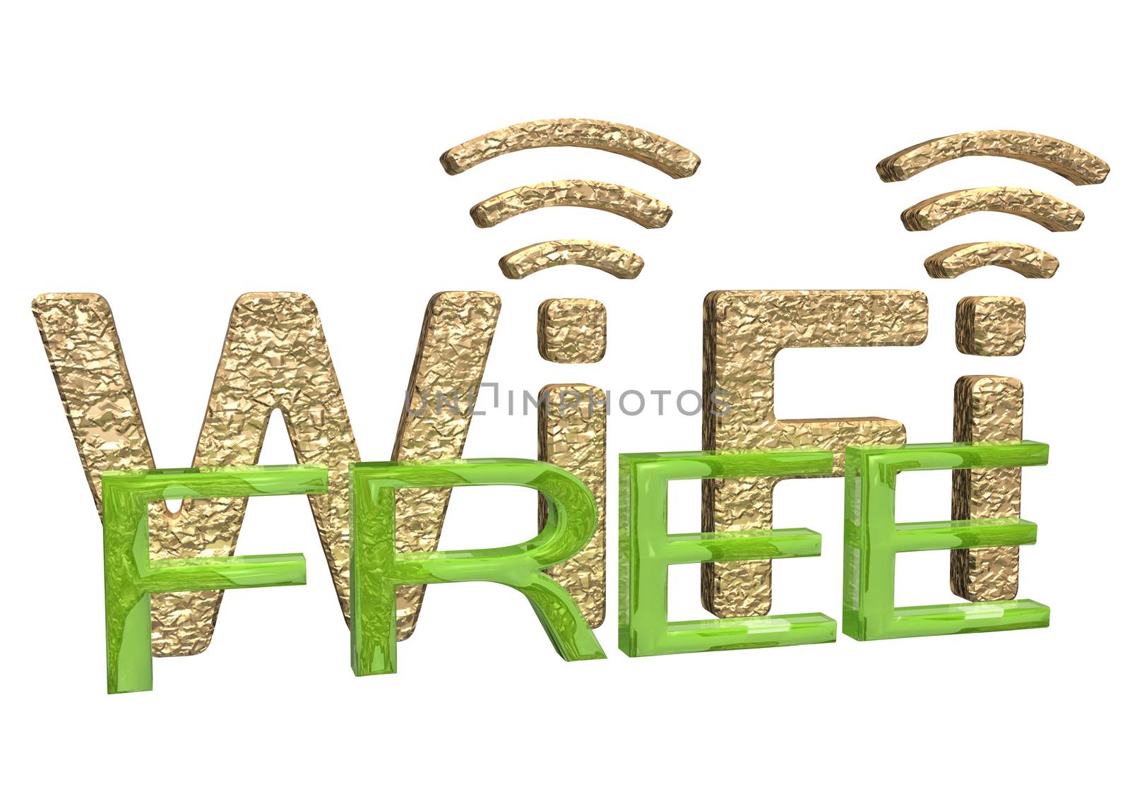 Sign of a free zone of a wireless communication