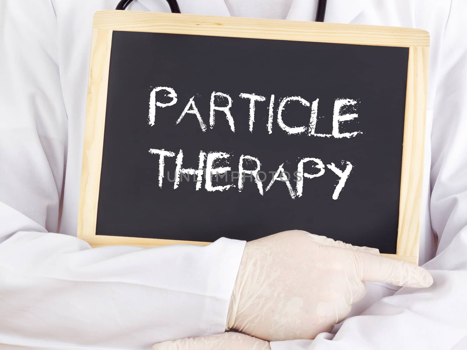 Doctor shows information: particle therapy by gwolters