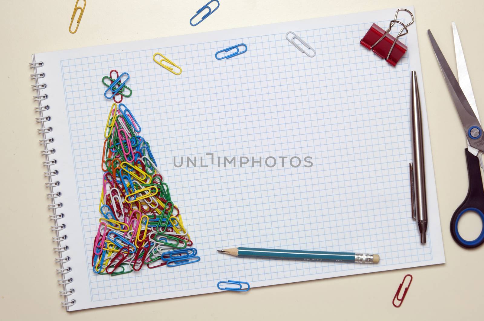 Christmas greeting card made of stationery by dred