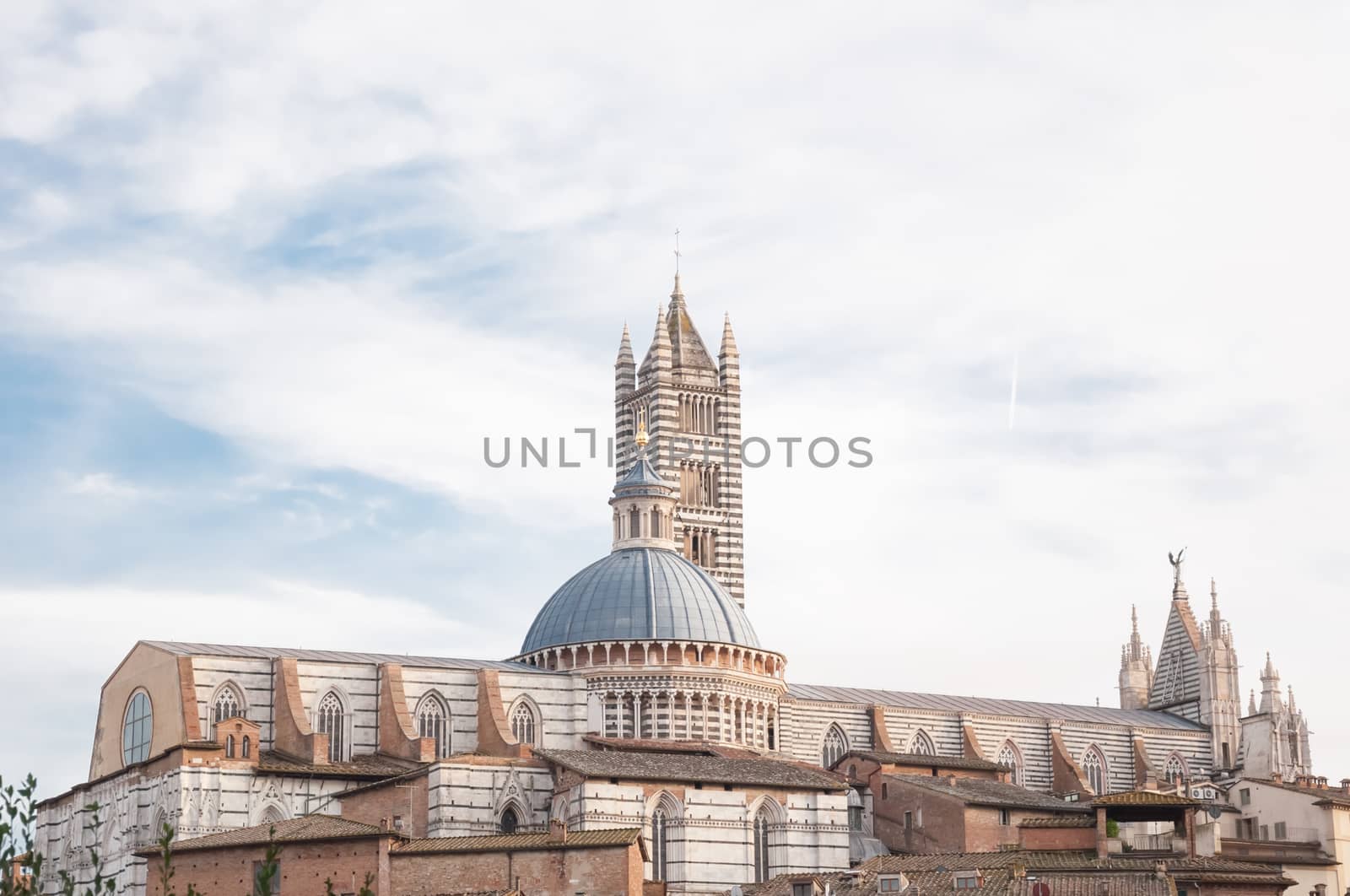 landscape of Baptistery of Siena, Tuscany, Italy.