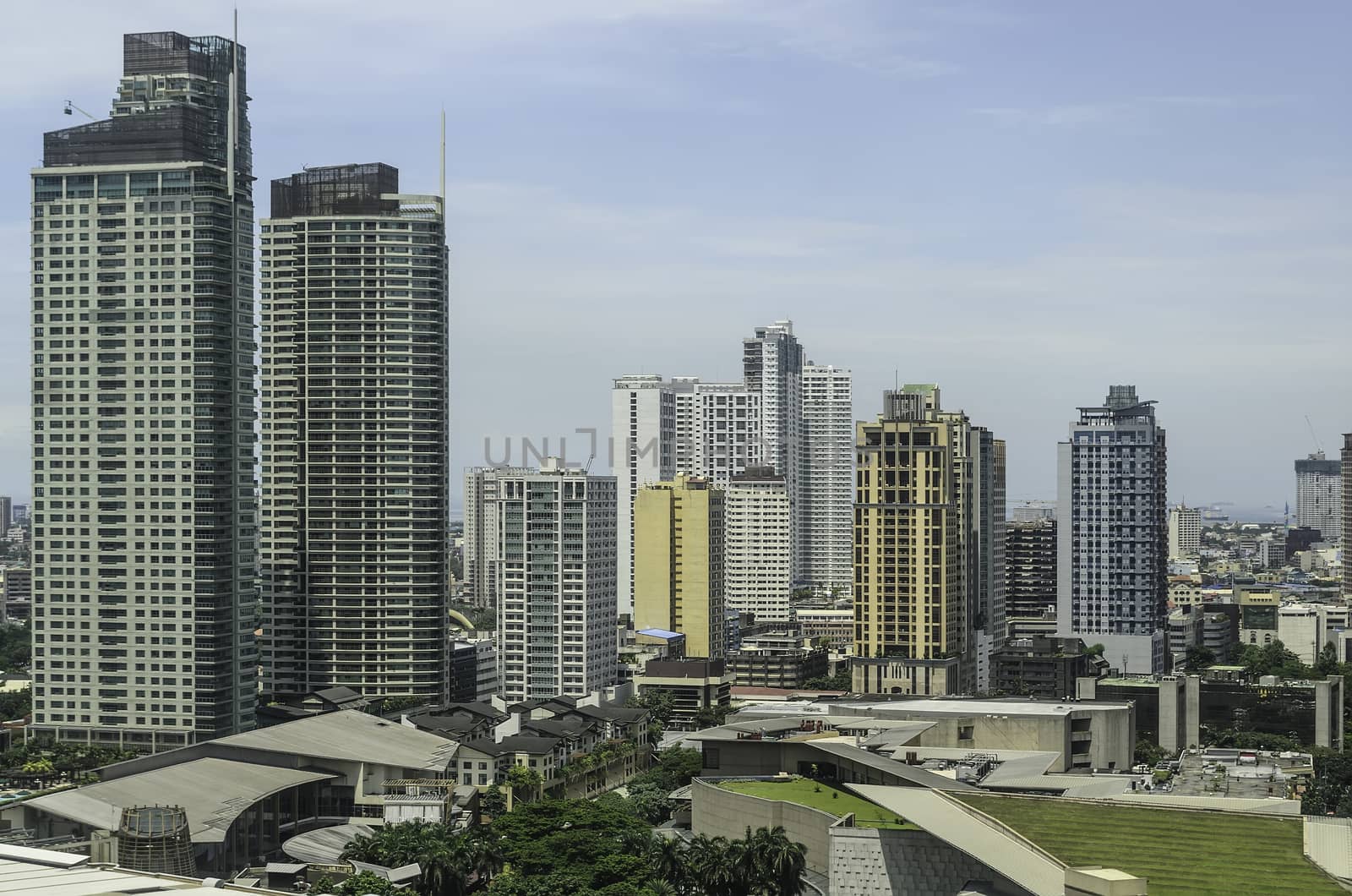 Modern urban buildings in Makati City, Manila, Philippines