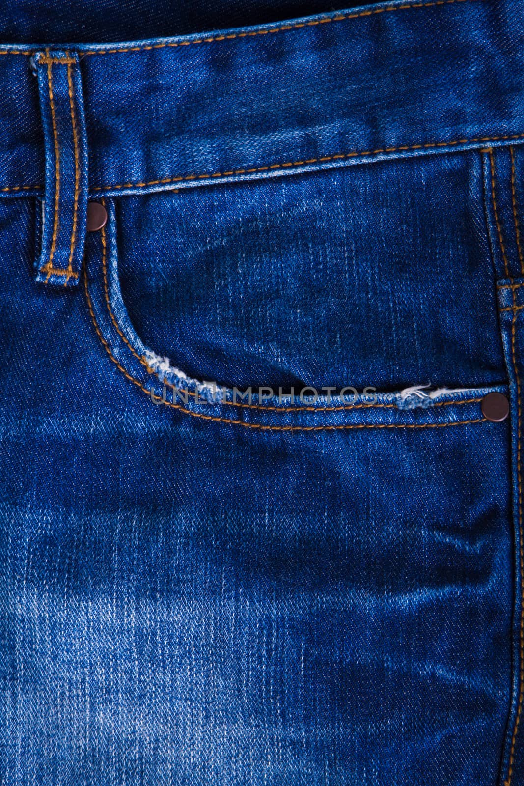 Jeans pocket in close up - Stock Images