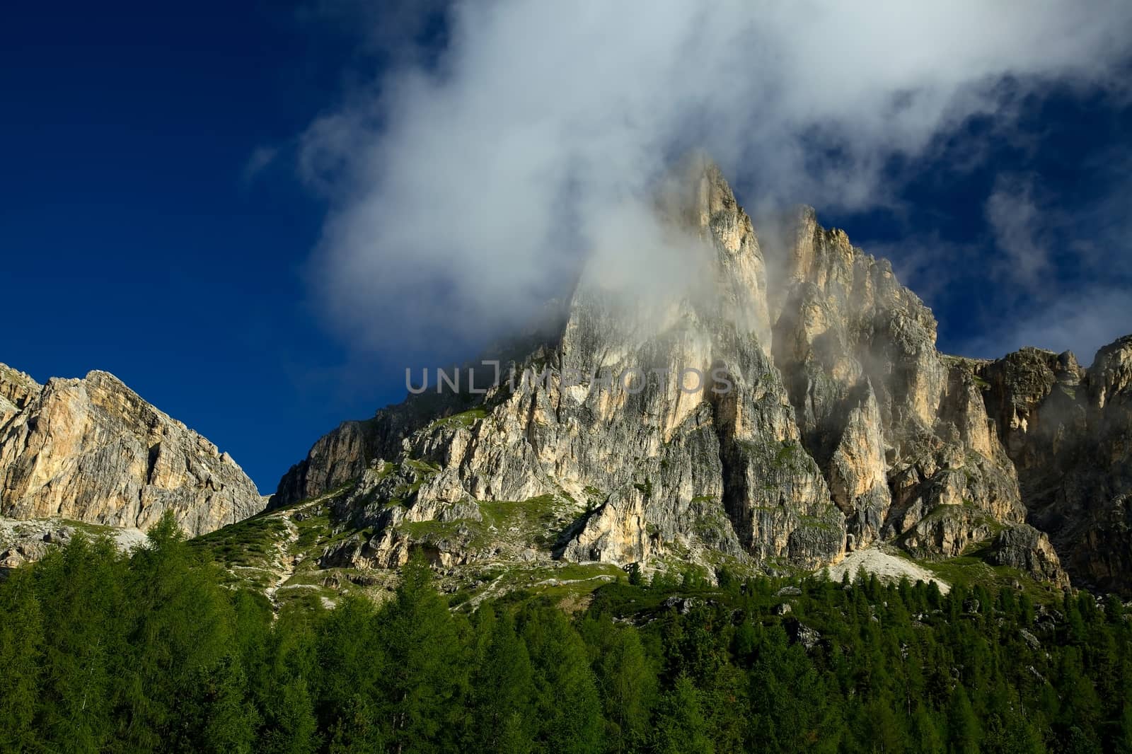 High mountain cliffs in the Dolomites