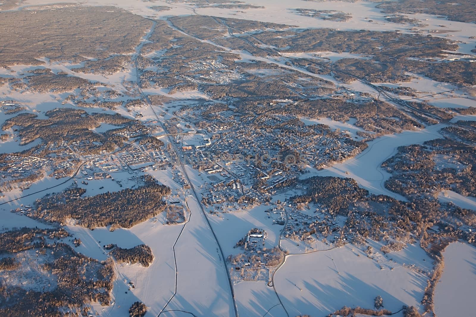 Swedish countryside viewed from the air