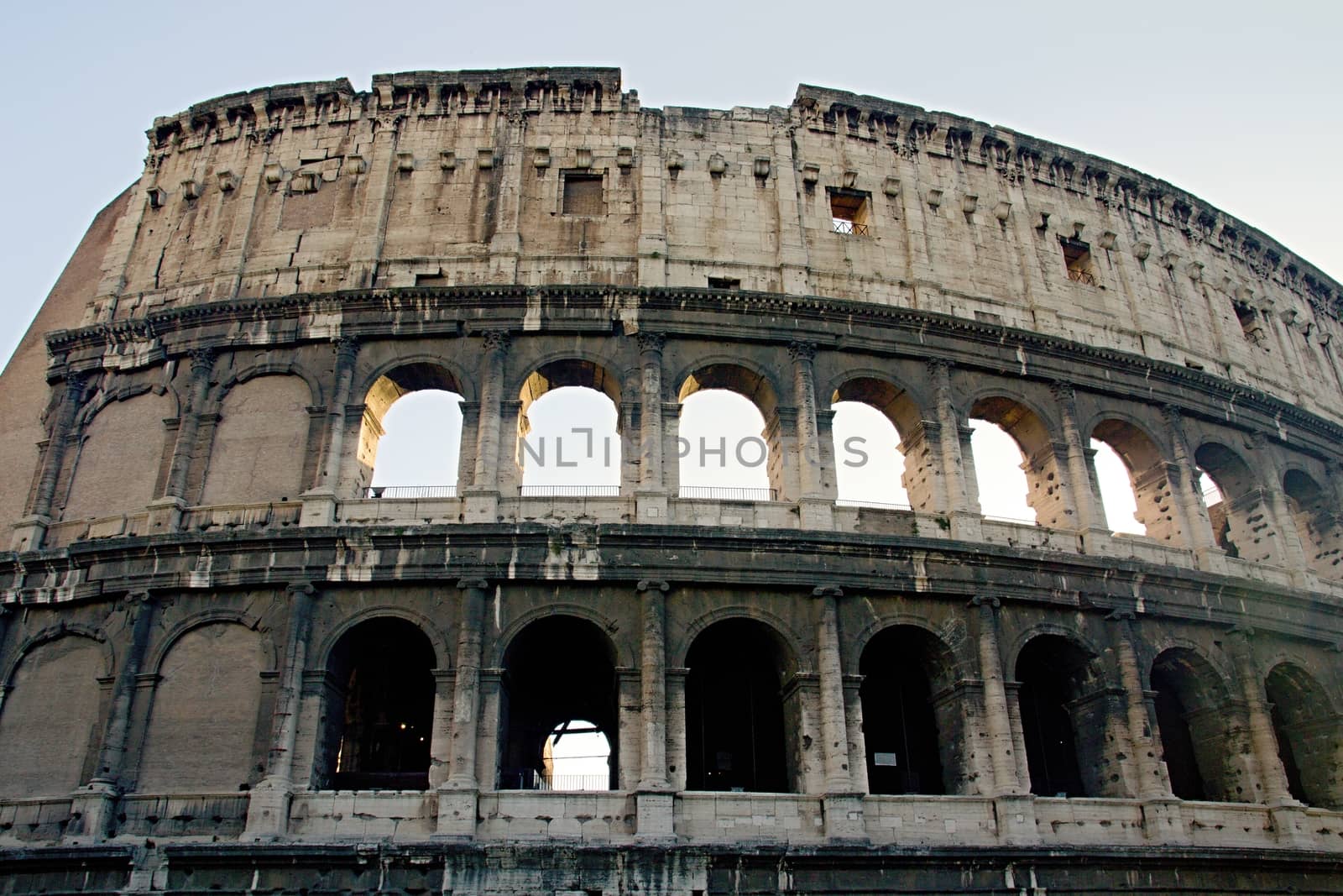 Photo shows remaining parts of the Rome empire ruins.