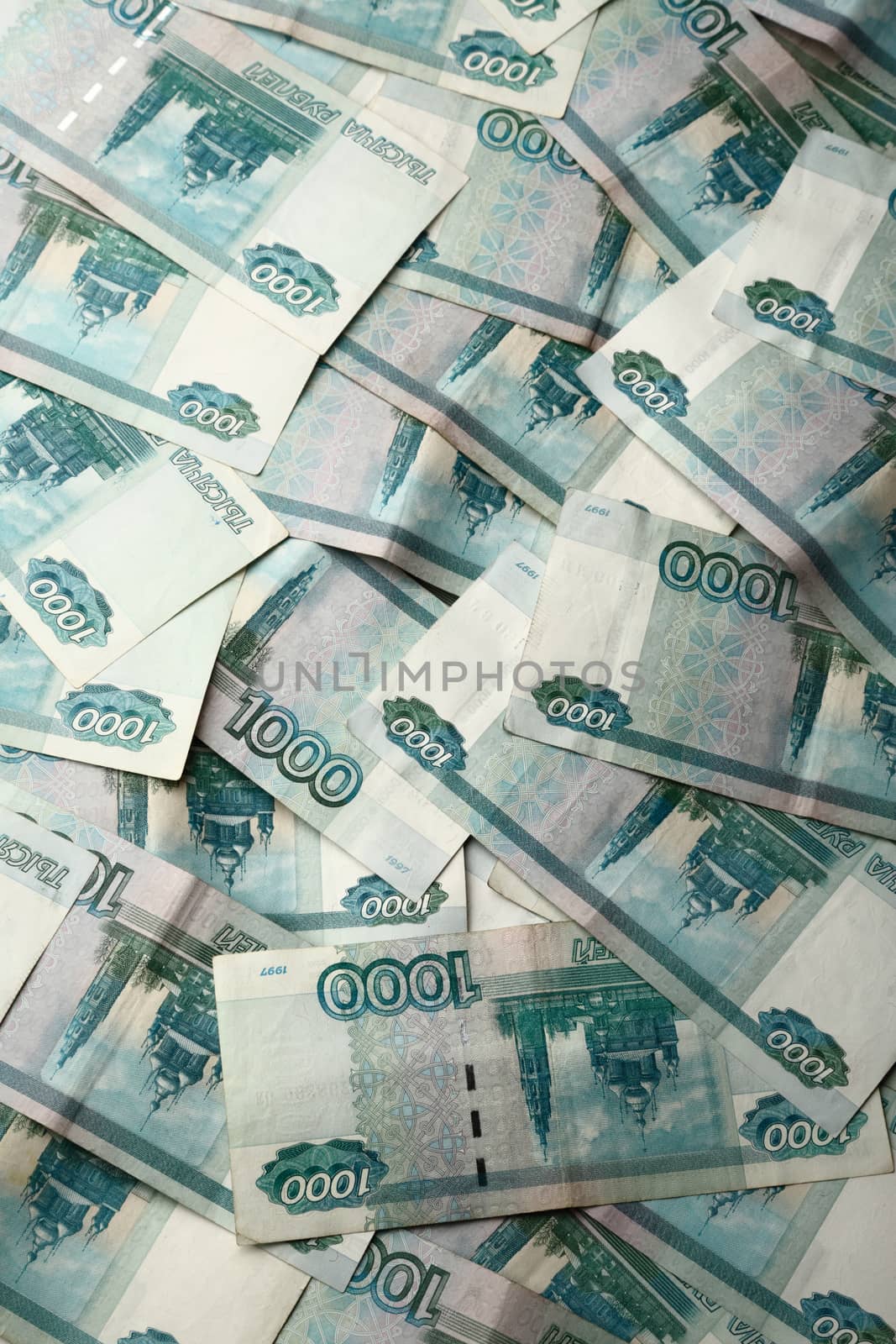 One hundred rubles banknote background