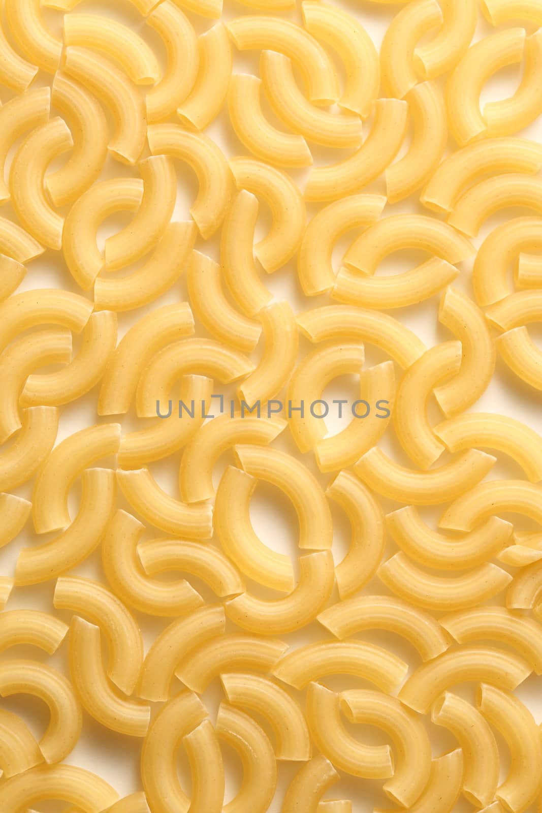 Short ribbed pasta tubes background