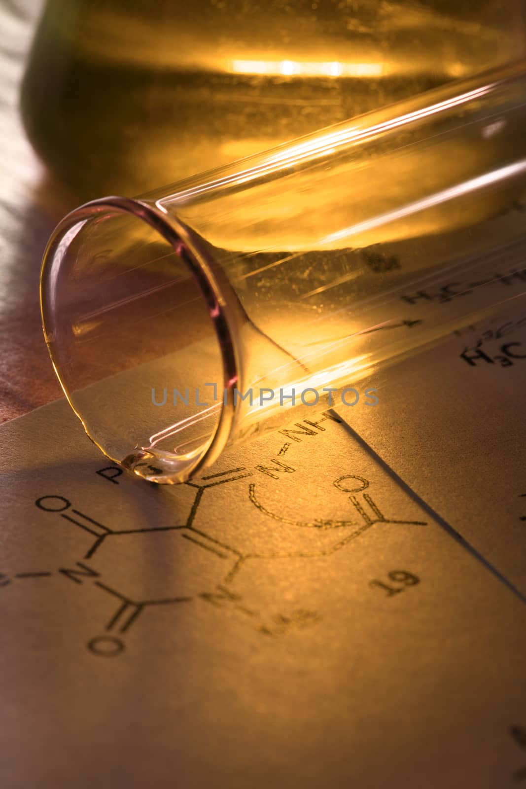 Chemistry image with reaction formula by Garsya