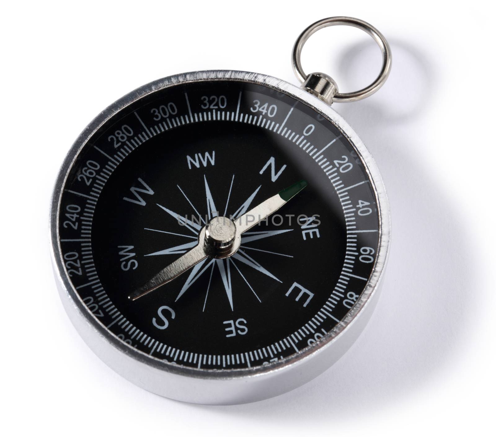 Compass on the white background