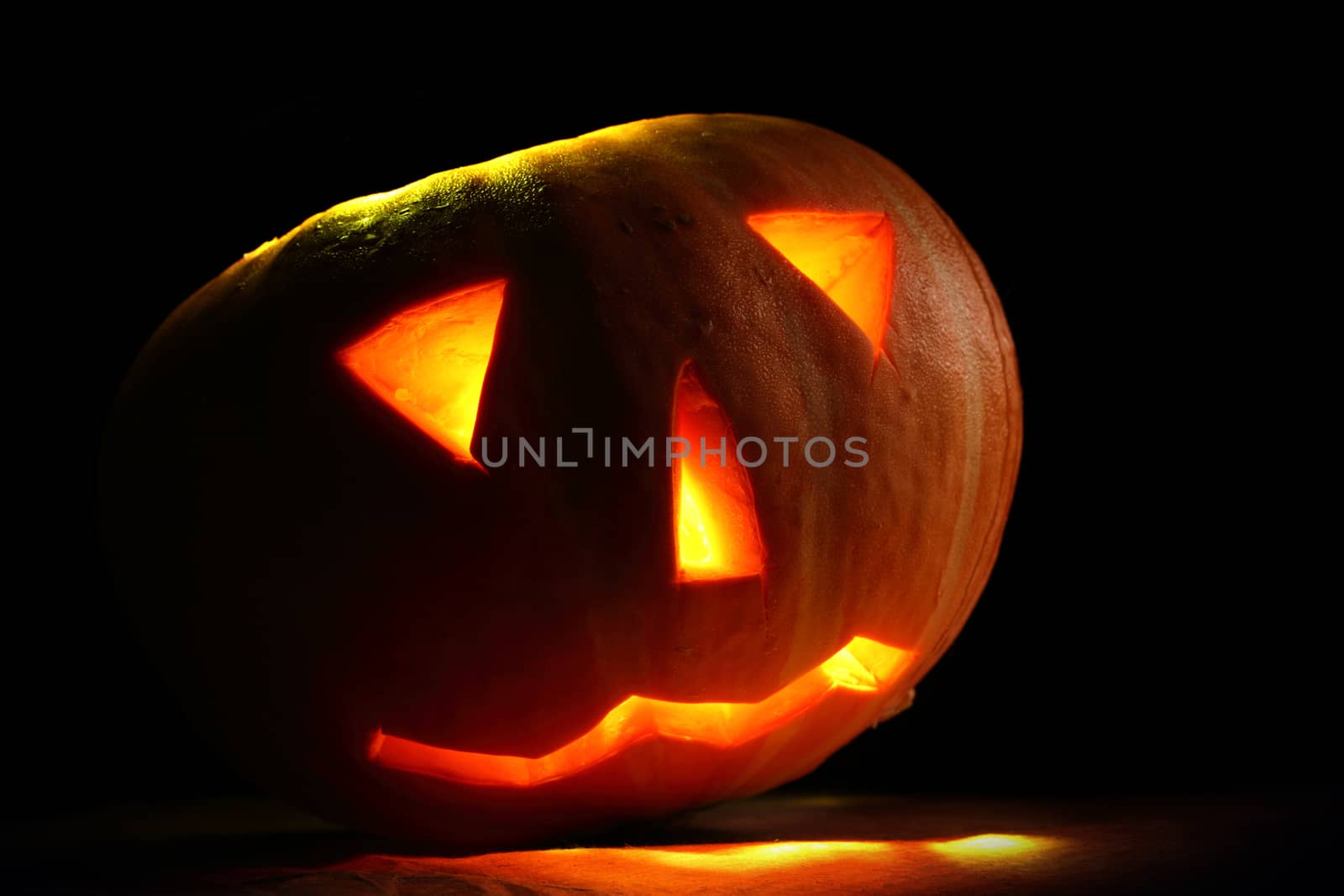 Halloween pumpkin at night