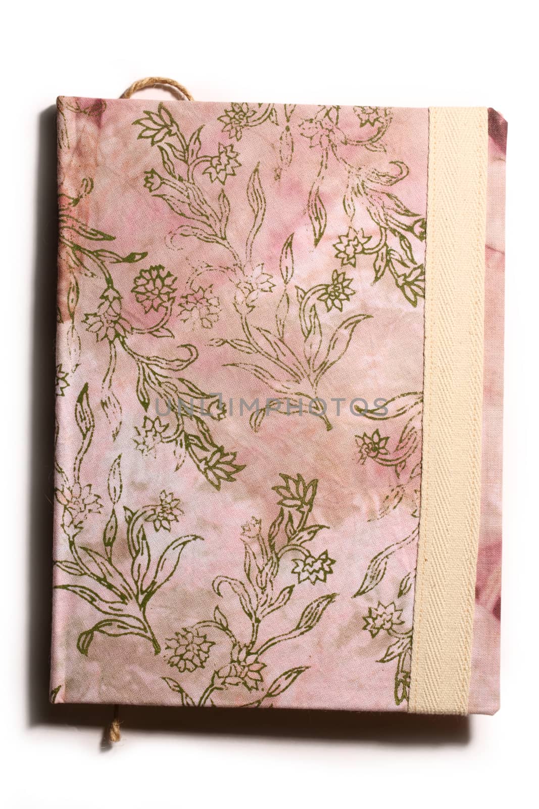 Silk batik book with abstract flowers by Garsya