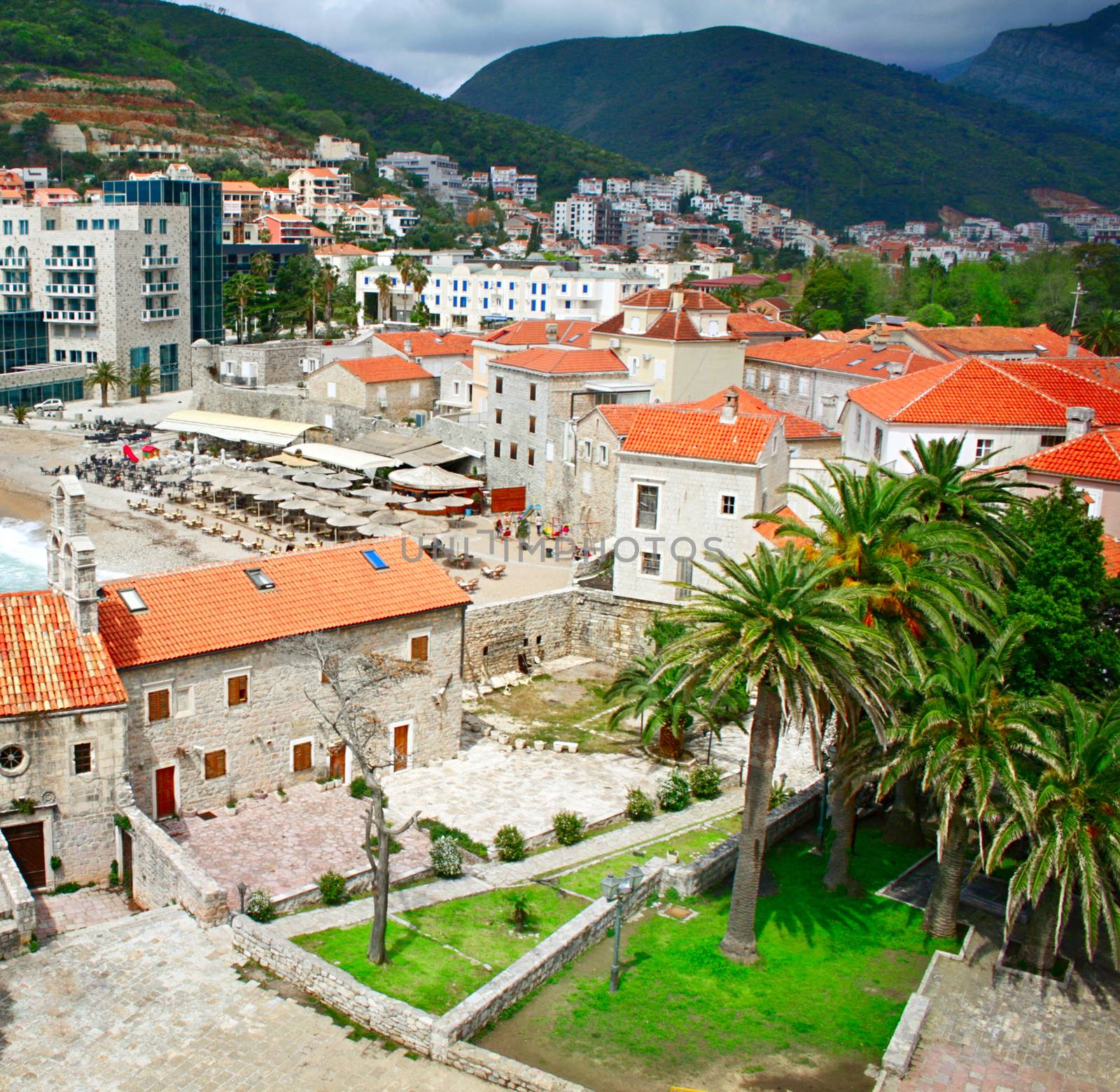 Old town in Budva Montenegro