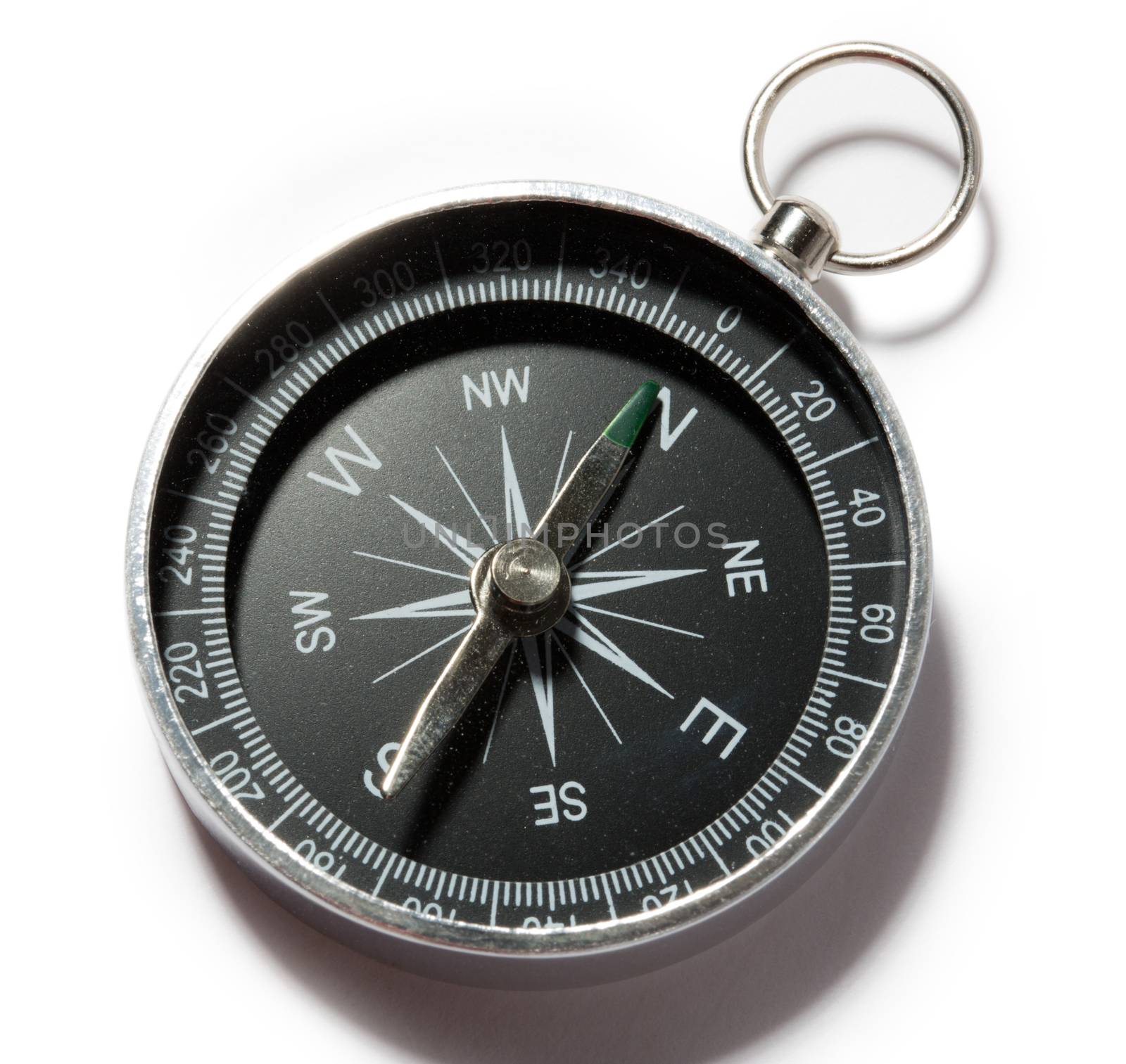 Compass on the white background