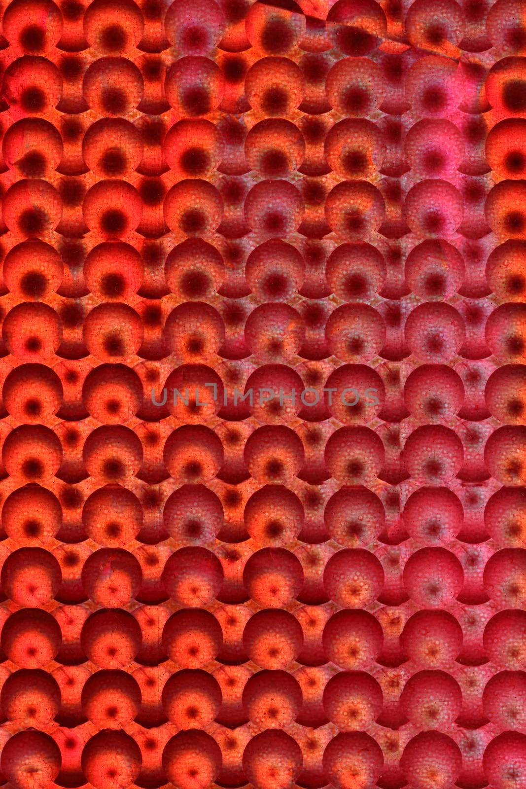 Red bubble background in closeup