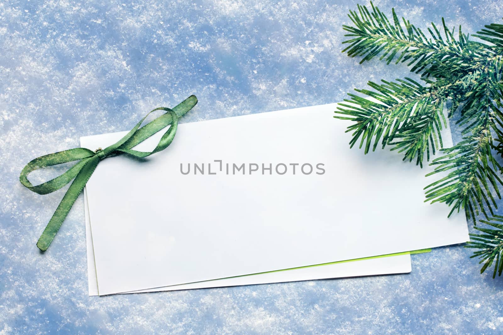 Invitation card on snow by Garsya