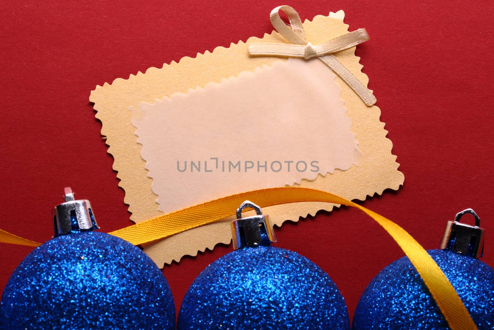 Christmas decoration with greeting card