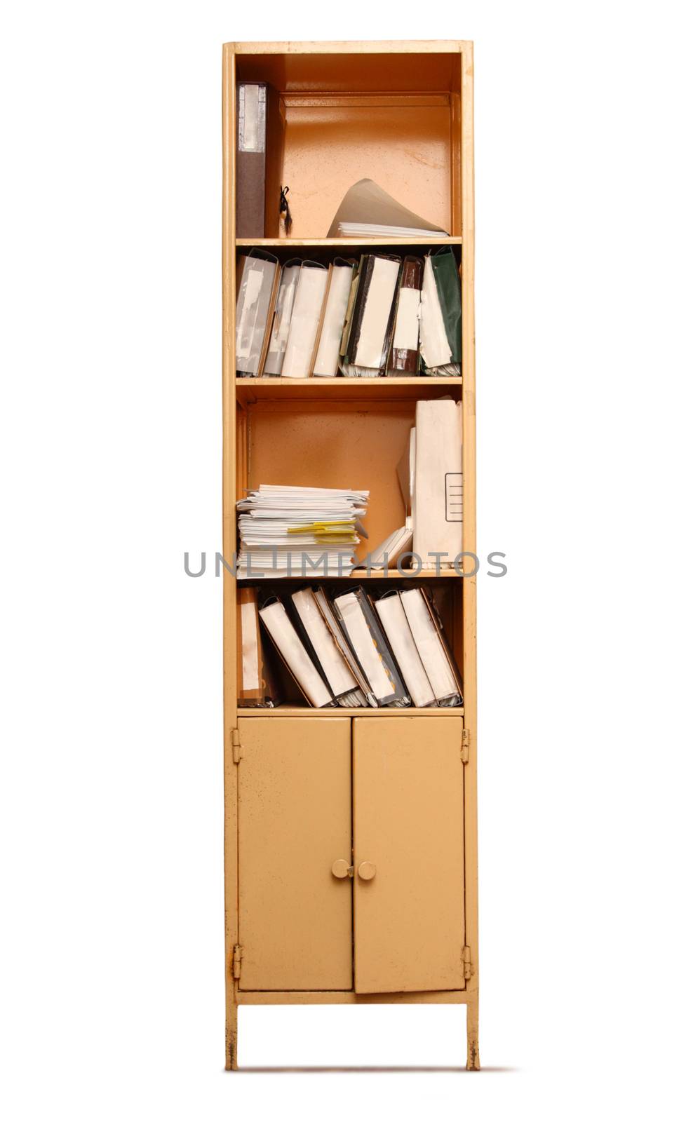 Office bookcase with data folders