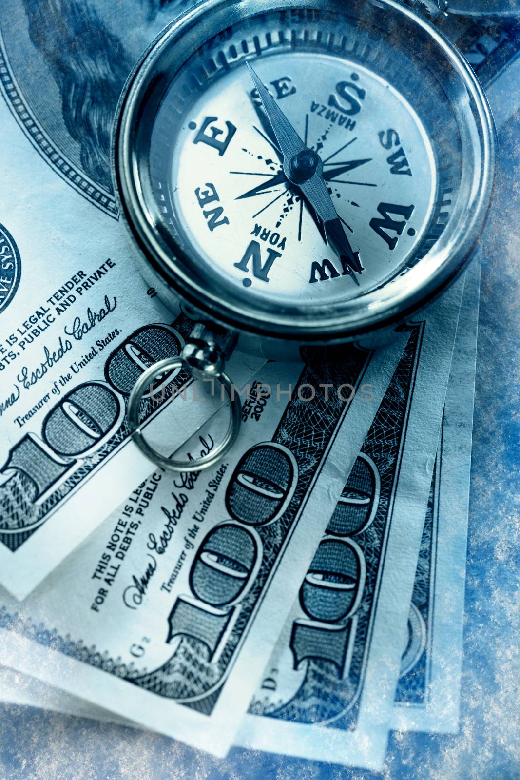 Vintage compass and money by Garsya