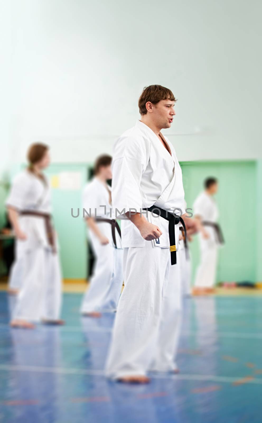 Master karate gives a lesson by Garsya