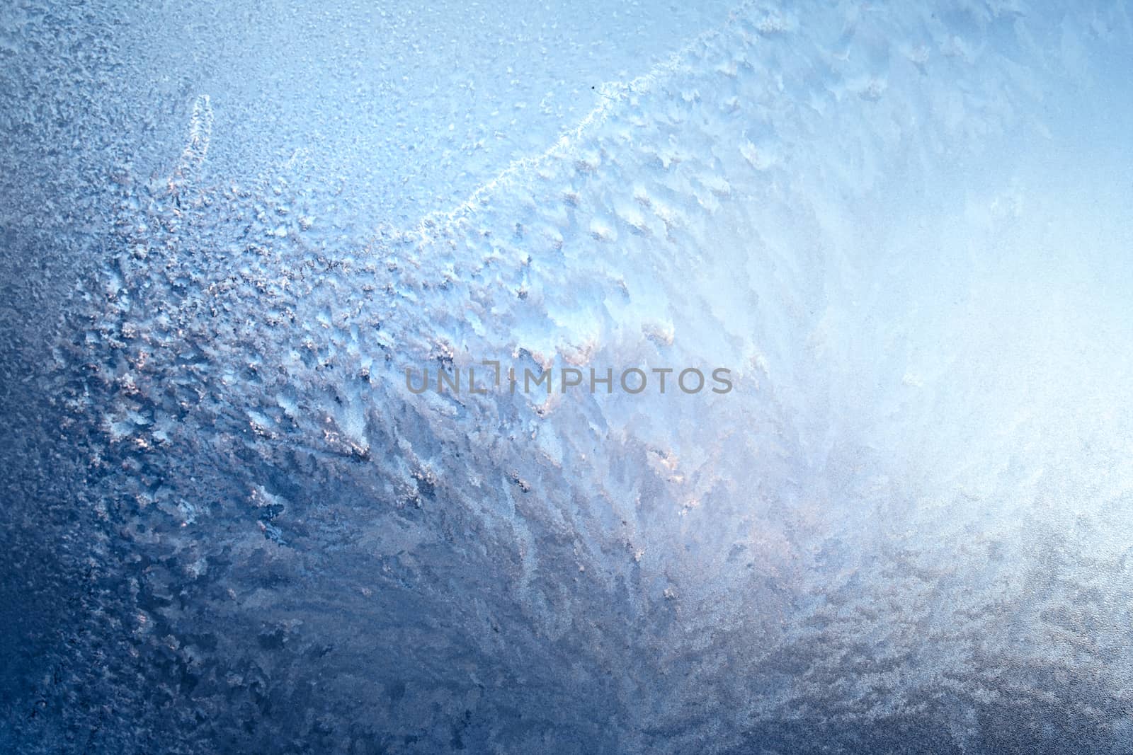 Shiny winter window ice decoration