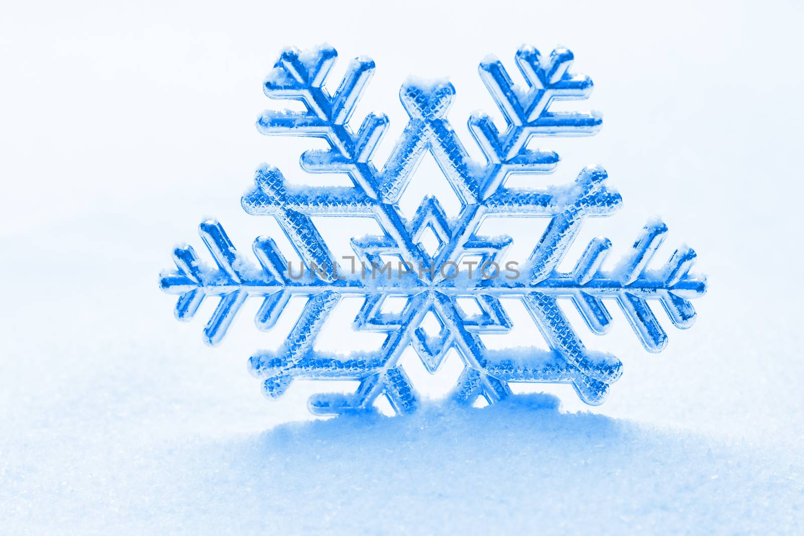 snowflake against a background of snow by anelina