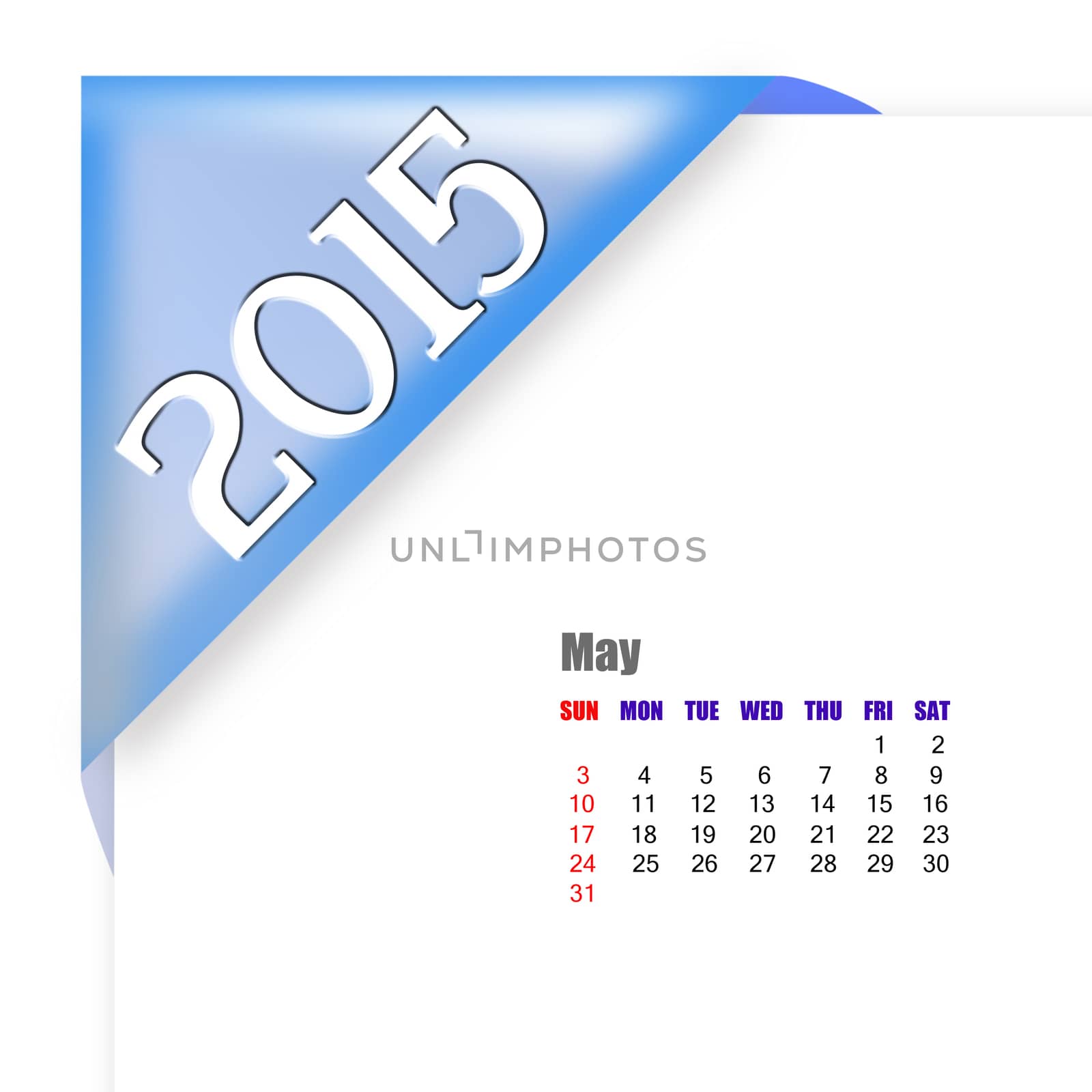 May 2015 - Calendar series with coner fold design