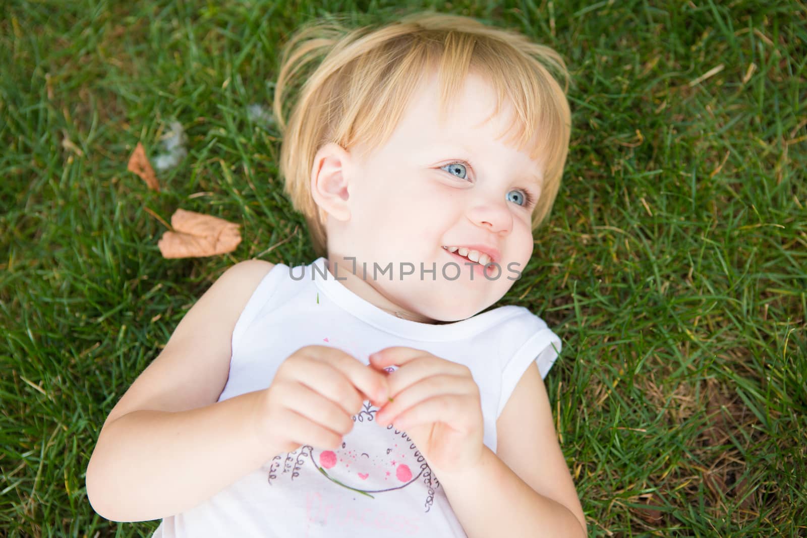 Outdoor portrait  of cute little girl by sarymsakov