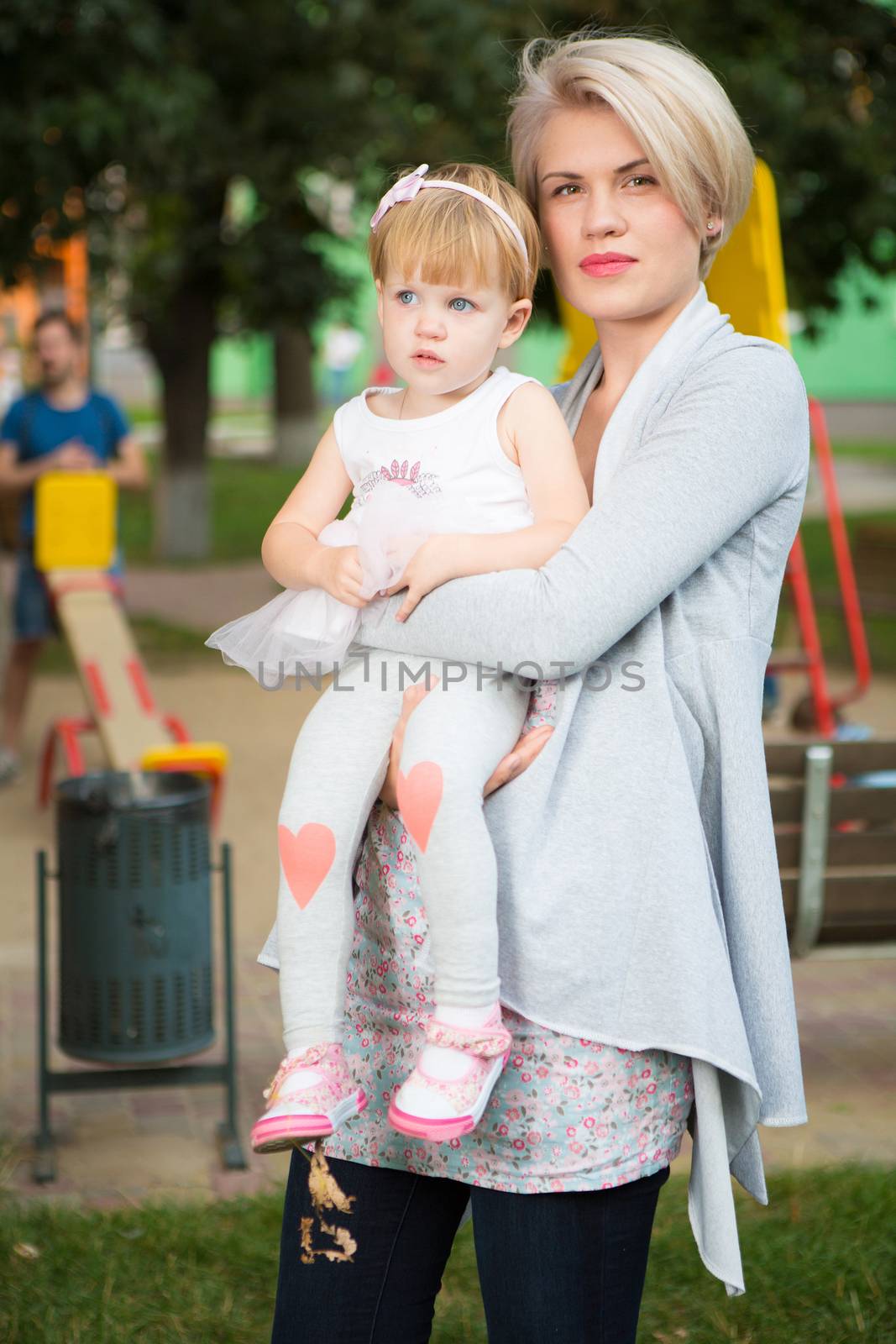 Portrait of a mother with her child by sarymsakov