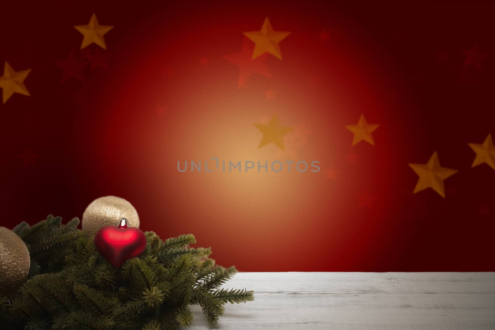 advent time or Christmas card with festive background and copyspace