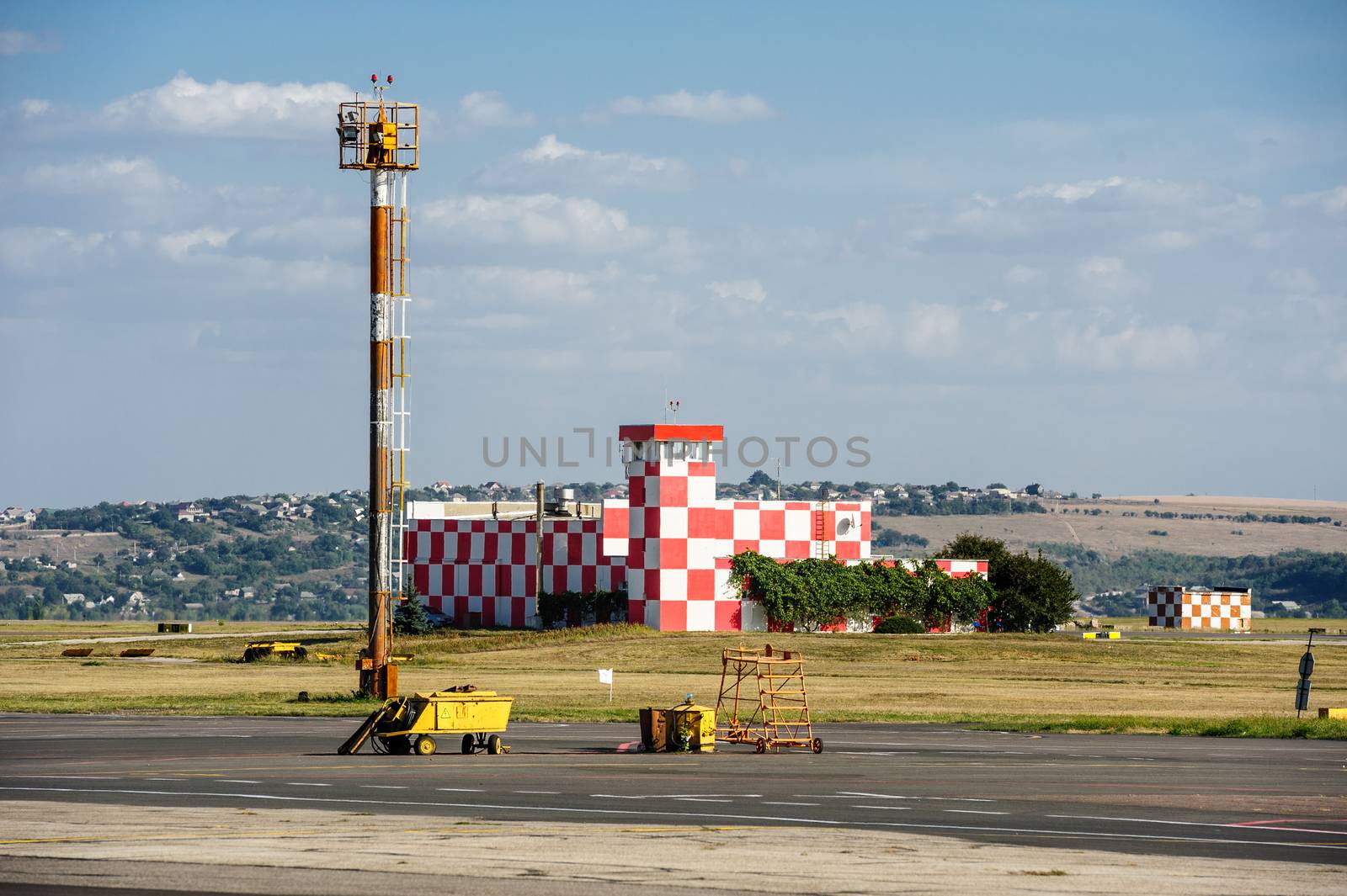 Airport technical support building at flying field