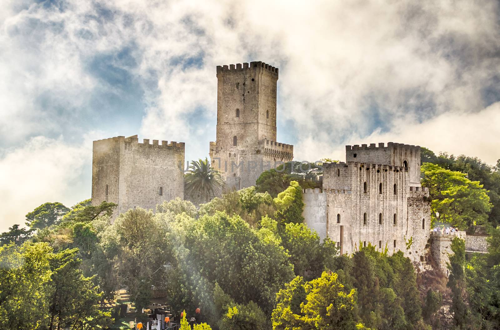 View over Medieval Castle of Venus in Erice, Sicily, summer 2014