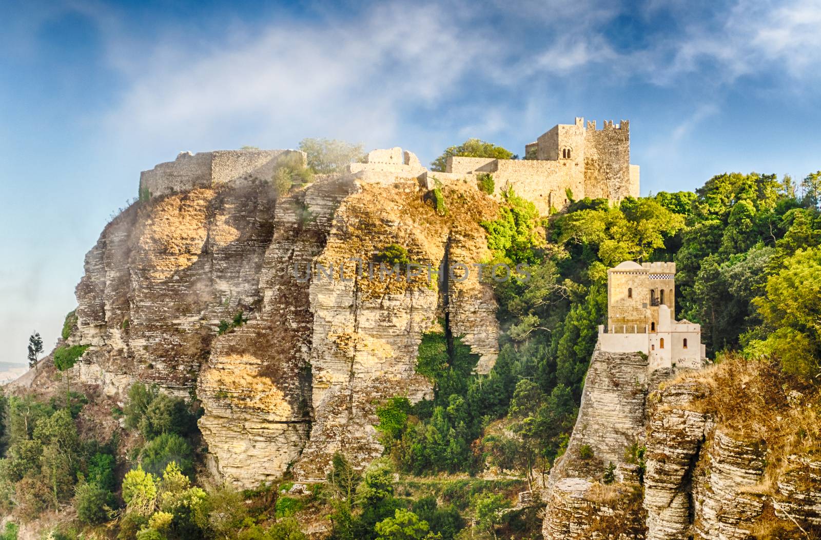 View over Medieval Castle of Venus in Erice, Sicily, summer 2014