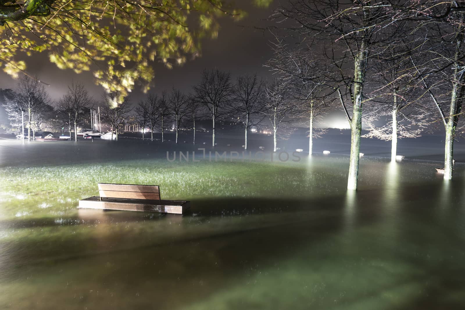 Lake Maggiore overflow in Ispra, Varese - Lombardy