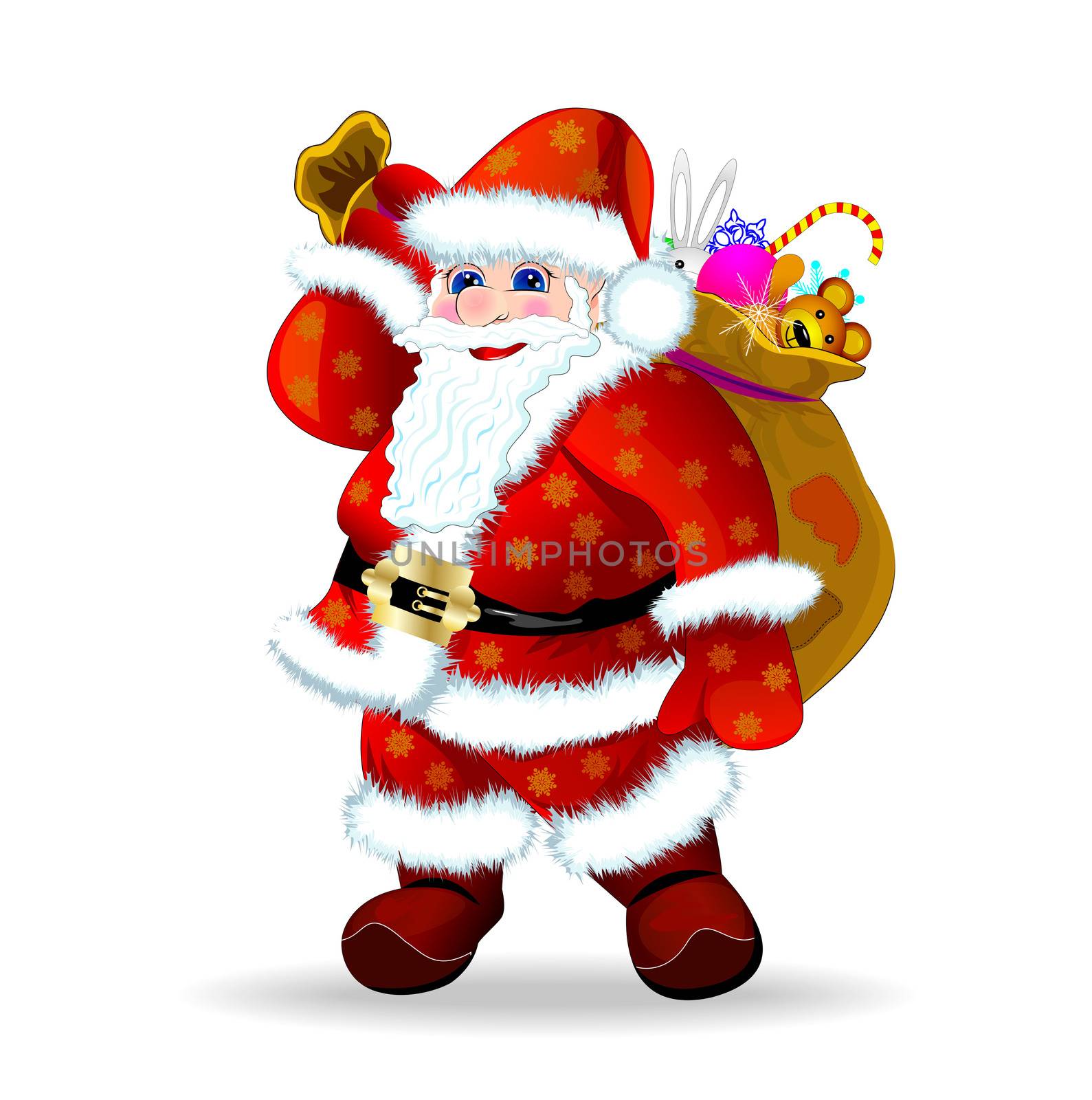 Santa Claus with presents by liolle