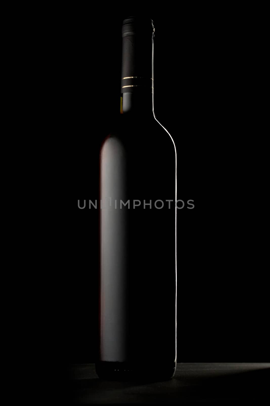 Bottle of wine in black by Garsya