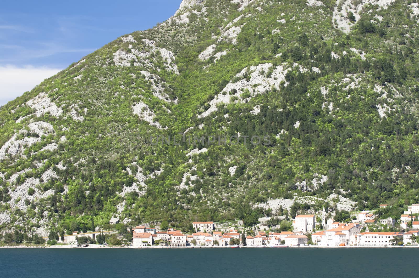 The Bay of Kotor view in spring