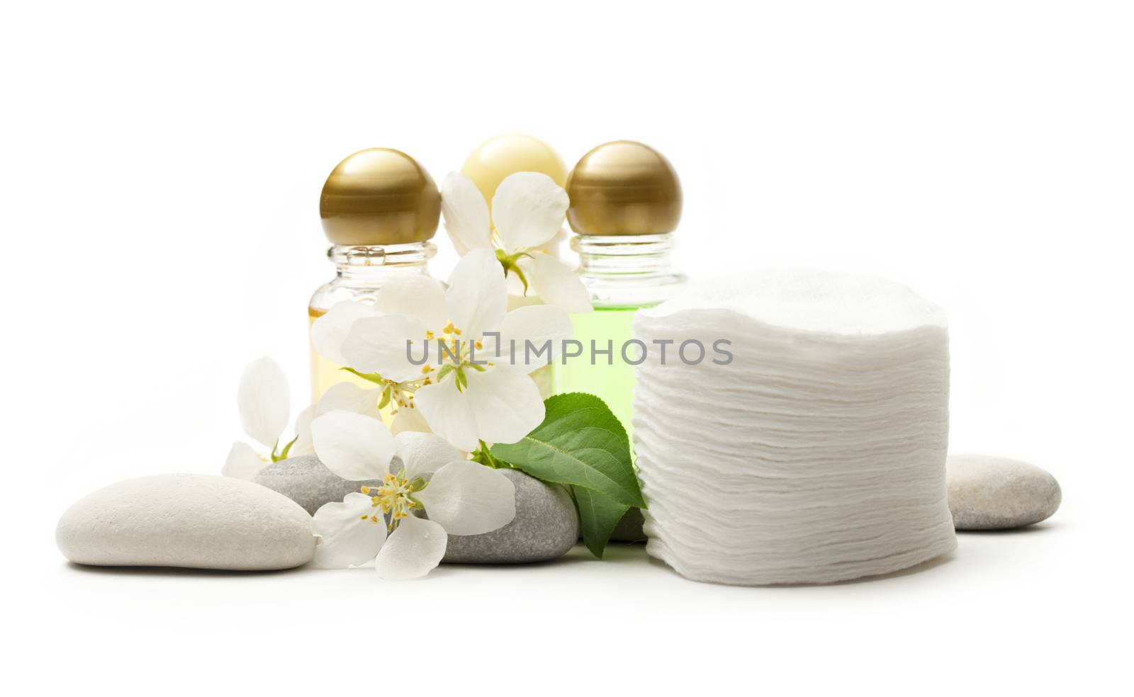 Apple tree flowers, stones and shampoo by Garsya